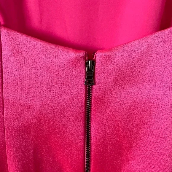 NWT Alice + Olivia Size 6 Nelle Mini Dress in Neon Pink Barbiecore Cocktail Hoco - Picture 4 of 10